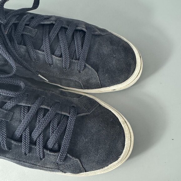 Vince Parker Low Top Sneakers in Coastal Blue Suede, Size US 10.5 - Picture 11 of 14